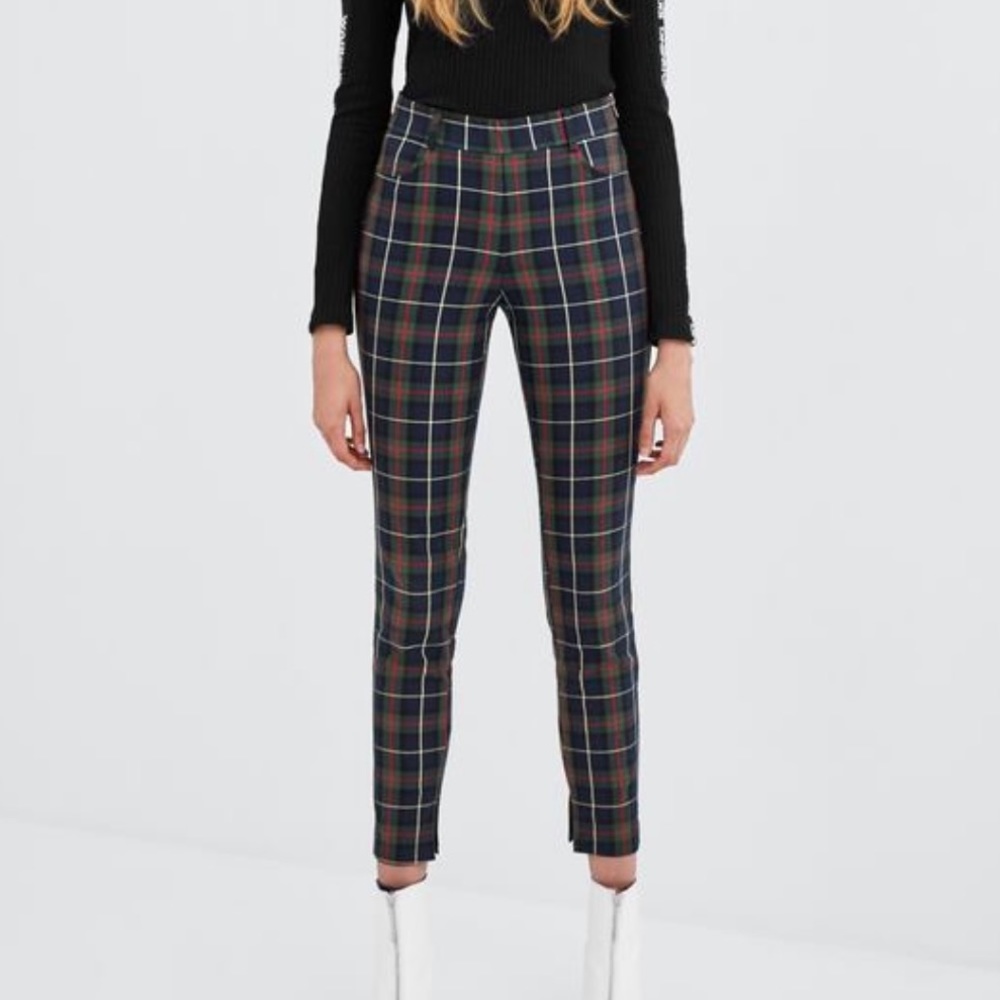 Zara plaid pants